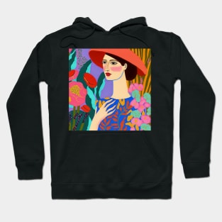 Woman in the spring gardens Hoodie